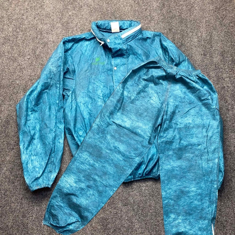Frogg Toggs Rain Suit Set Mens S Blue Waterproof Breathable Tapered Fishing